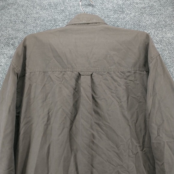 Columbia Men's Button Down Shirt Gray Large Long Sleeve Viscose Blend Casual - Picture 6 of 11